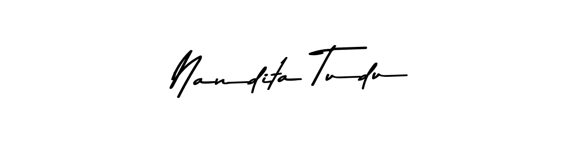 Nandita Tudu stylish signature style. Best Handwritten Sign (Asem Kandis PERSONAL USE) for my name. Handwritten Signature Collection Ideas for my name Nandita Tudu. Nandita Tudu signature style 9 images and pictures png