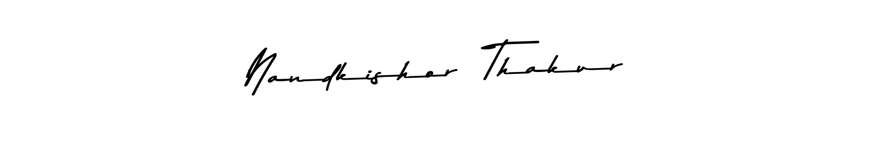 Asem Kandis PERSONAL USE is a professional signature style that is perfect for those who want to add a touch of class to their signature. It is also a great choice for those who want to make their signature more unique. Get Nandkishor  Thakur name to fancy signature for free. Nandkishor  Thakur signature style 9 images and pictures png