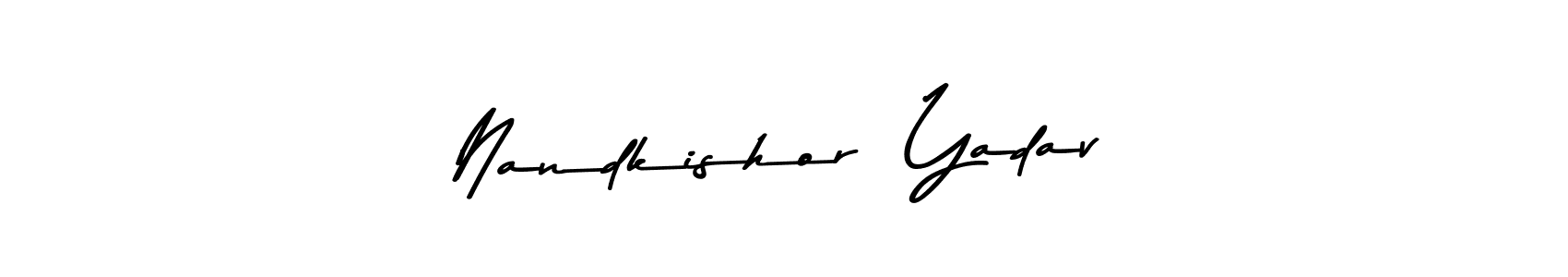 You can use this online signature creator to create a handwritten signature for the name Nandkishor  Yadav. This is the best online autograph maker. Nandkishor  Yadav signature style 9 images and pictures png