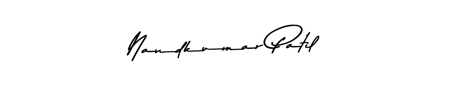 Create a beautiful signature design for name Nandkumar Patil. With this signature (Asem Kandis PERSONAL USE) fonts, you can make a handwritten signature for free. Nandkumar Patil signature style 9 images and pictures png