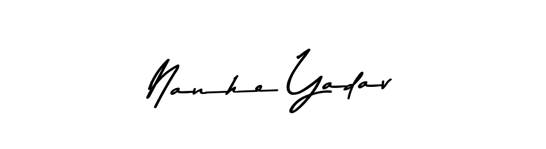Use a signature maker to create a handwritten signature online. With this signature software, you can design (Asem Kandis PERSONAL USE) your own signature for name Nanhe Yadav. Nanhe Yadav signature style 9 images and pictures png