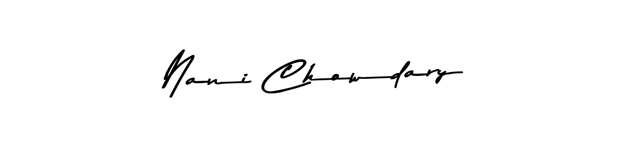 You should practise on your own different ways (Asem Kandis PERSONAL USE) to write your name (Nani Chowdary) in signature. don't let someone else do it for you. Nani Chowdary signature style 9 images and pictures png