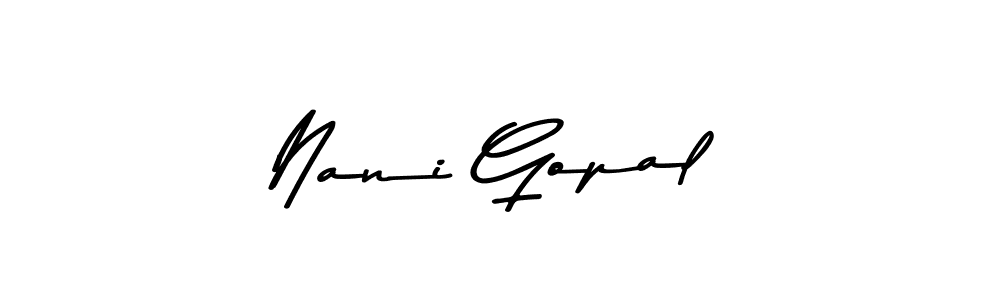 Make a short Nani Gopal signature style. Manage your documents anywhere anytime using Asem Kandis PERSONAL USE. Create and add eSignatures, submit forms, share and send files easily. Nani Gopal signature style 9 images and pictures png