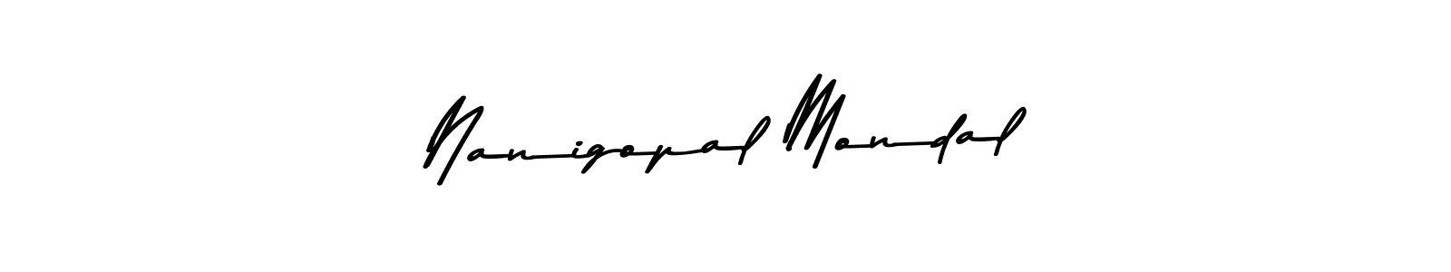 Design your own signature with our free online signature maker. With this signature software, you can create a handwritten (Asem Kandis PERSONAL USE) signature for name Nanigopal Mondal. Nanigopal Mondal signature style 9 images and pictures png