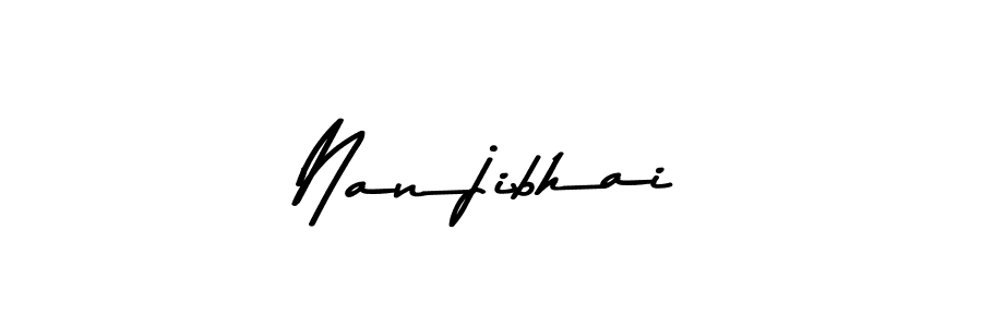 How to make Nanjibhai name signature. Use Asem Kandis PERSONAL USE style for creating short signs online. This is the latest handwritten sign. Nanjibhai signature style 9 images and pictures png