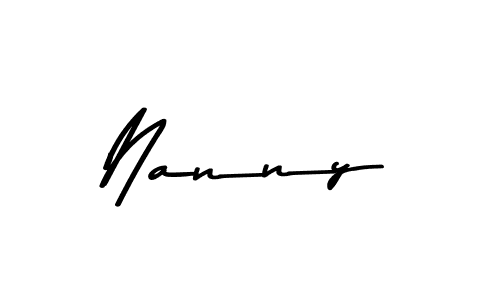 Use a signature maker to create a handwritten signature online. With this signature software, you can design (Asem Kandis PERSONAL USE) your own signature for name Nanny. Nanny signature style 9 images and pictures png