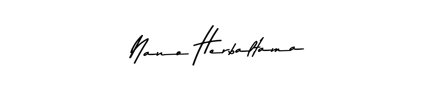 Similarly Asem Kandis PERSONAL USE is the best handwritten signature design. Signature creator online .You can use it as an online autograph creator for name Nano Herbaltama. Nano Herbaltama signature style 9 images and pictures png