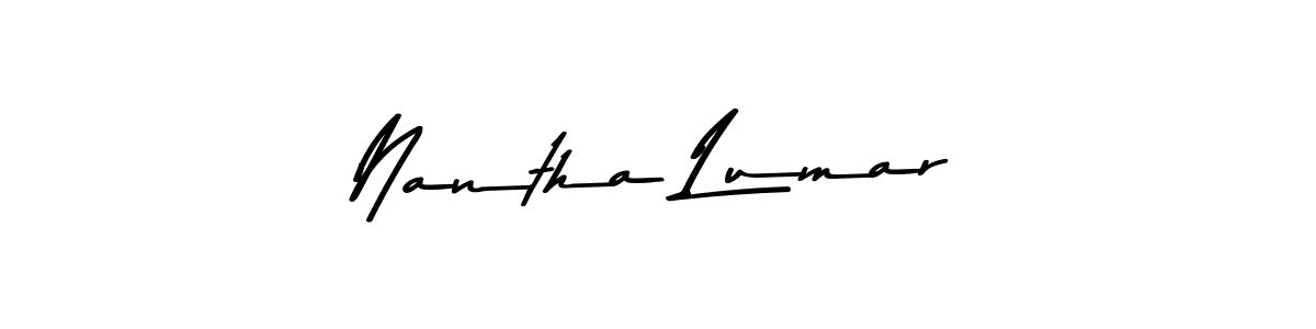 Make a beautiful signature design for name Nantha Lumar. Use this online signature maker to create a handwritten signature for free. Nantha Lumar signature style 9 images and pictures png