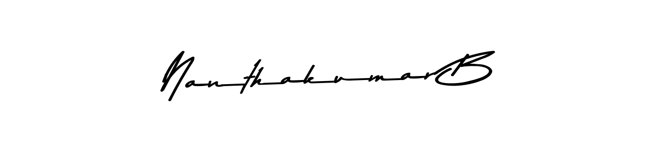 Make a beautiful signature design for name Nanthakumar B. Use this online signature maker to create a handwritten signature for free. Nanthakumar B signature style 9 images and pictures png