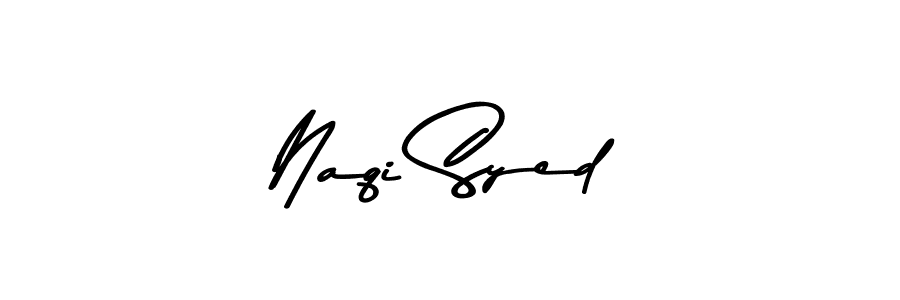 How to make Naqi Syed name signature. Use Asem Kandis PERSONAL USE style for creating short signs online. This is the latest handwritten sign. Naqi Syed signature style 9 images and pictures png