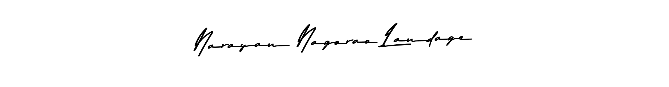 Use a signature maker to create a handwritten signature online. With this signature software, you can design (Asem Kandis PERSONAL USE) your own signature for name Narayan Nagorao Landage. Narayan Nagorao Landage signature style 9 images and pictures png