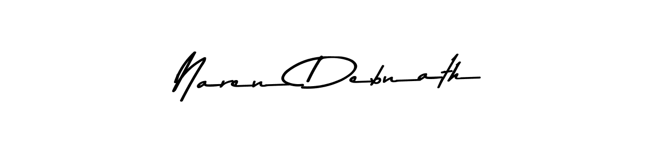 Create a beautiful signature design for name Naren Debnath. With this signature (Asem Kandis PERSONAL USE) fonts, you can make a handwritten signature for free. Naren Debnath signature style 9 images and pictures png