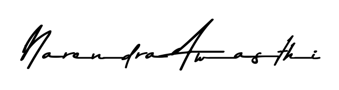 Create an unforgettable impression when signing with Narendra Awasthi name styled in Asem Kandis PERSONAL USE typography. 100% free online generator. Narendra Awasthi signature style 9 images and pictures png