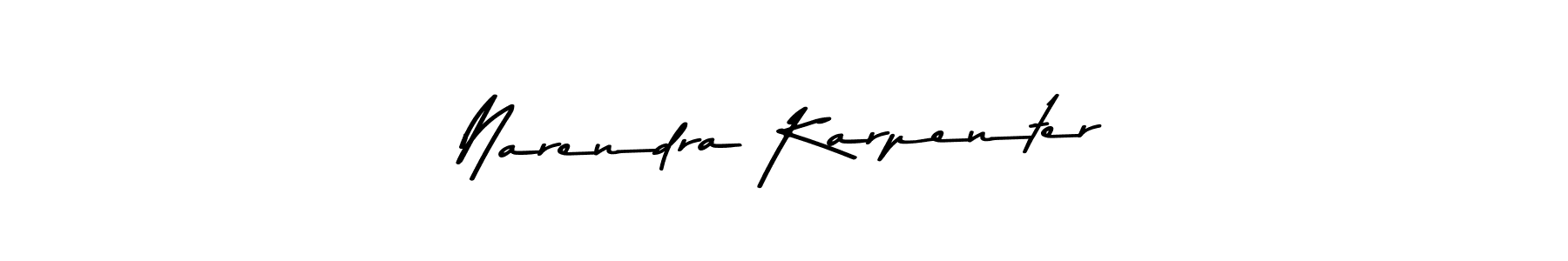 How to make Narendra Karpenter name signature. Use Asem Kandis PERSONAL USE style for creating short signs online. This is the latest handwritten sign. Narendra Karpenter signature style 9 images and pictures png