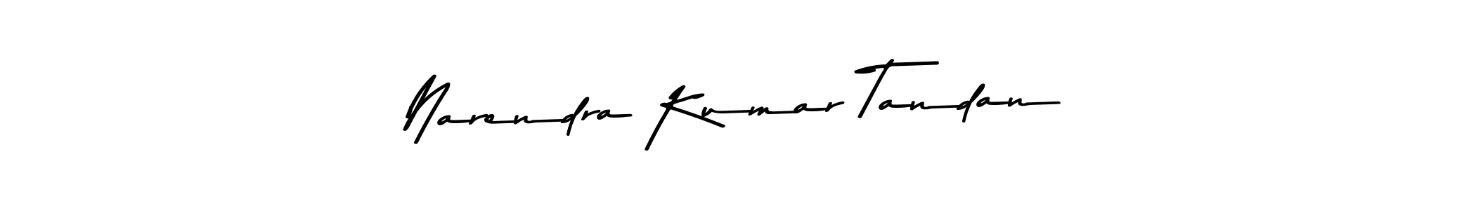 Make a beautiful signature design for name Narendra Kumar Tandan. With this signature (Asem Kandis PERSONAL USE) style, you can create a handwritten signature for free. Narendra Kumar Tandan signature style 9 images and pictures png