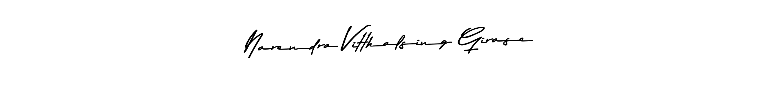 How to make Narendra Vitthalsing Girase name signature. Use Asem Kandis PERSONAL USE style for creating short signs online. This is the latest handwritten sign. Narendra Vitthalsing Girase signature style 9 images and pictures png