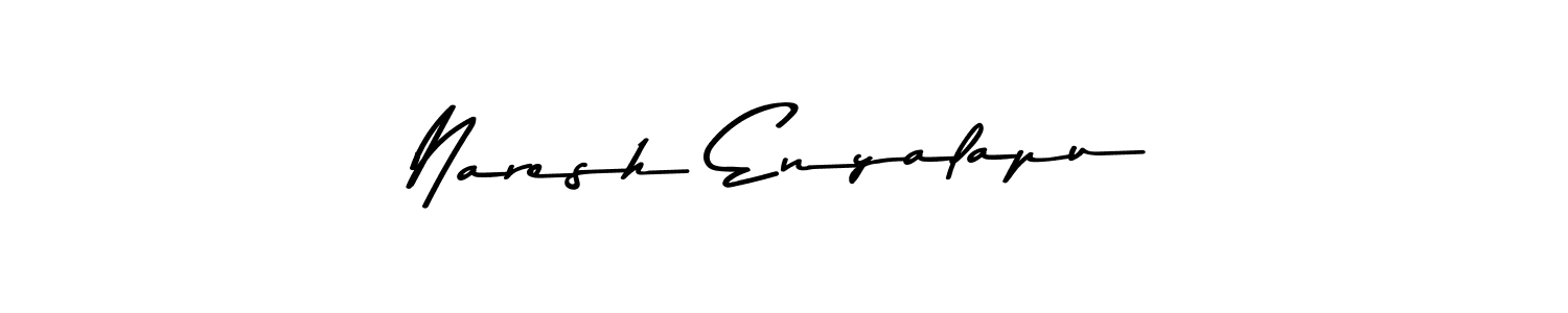 Make a beautiful signature design for name Naresh Enyalapu. With this signature (Asem Kandis PERSONAL USE) style, you can create a handwritten signature for free. Naresh Enyalapu signature style 9 images and pictures png