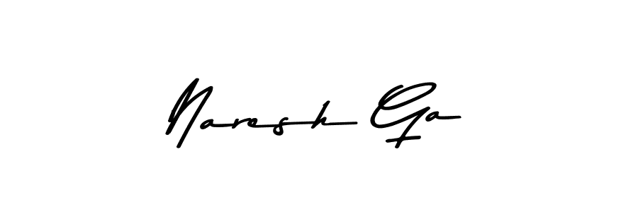 Design your own signature with our free online signature maker. With this signature software, you can create a handwritten (Asem Kandis PERSONAL USE) signature for name Naresh Ga. Naresh Ga signature style 9 images and pictures png