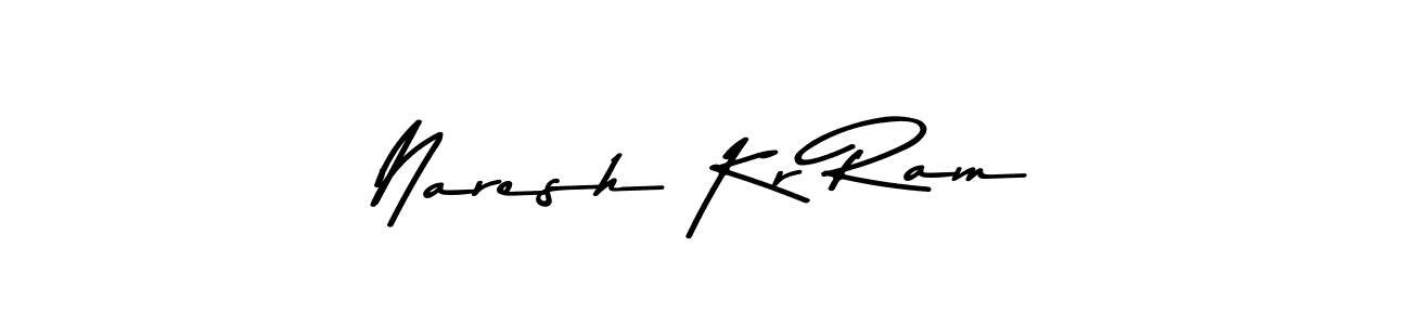 Make a beautiful signature design for name Naresh Kr Ram. With this signature (Asem Kandis PERSONAL USE) style, you can create a handwritten signature for free. Naresh Kr Ram signature style 9 images and pictures png