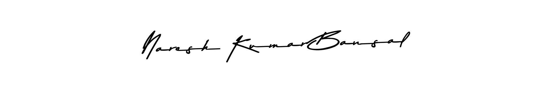 Use a signature maker to create a handwritten signature online. With this signature software, you can design (Asem Kandis PERSONAL USE) your own signature for name Naresh Kumar Bansal. Naresh Kumar Bansal signature style 9 images and pictures png