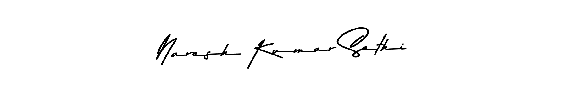 Create a beautiful signature design for name Naresh Kumar Sethi. With this signature (Asem Kandis PERSONAL USE) fonts, you can make a handwritten signature for free. Naresh Kumar Sethi signature style 9 images and pictures png