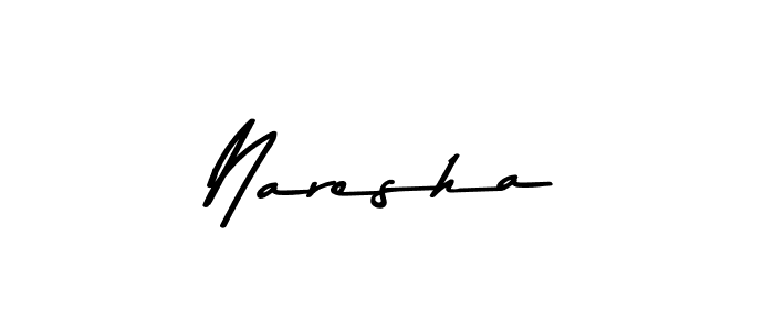 Design your own signature with our free online signature maker. With this signature software, you can create a handwritten (Asem Kandis PERSONAL USE) signature for name Naresha. Naresha signature style 9 images and pictures png