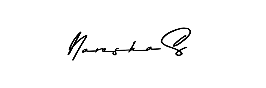 Make a beautiful signature design for name Naresha S. Use this online signature maker to create a handwritten signature for free. Naresha S signature style 9 images and pictures png