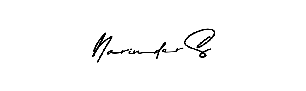 Narinder S stylish signature style. Best Handwritten Sign (Asem Kandis PERSONAL USE) for my name. Handwritten Signature Collection Ideas for my name Narinder S. Narinder S signature style 9 images and pictures png