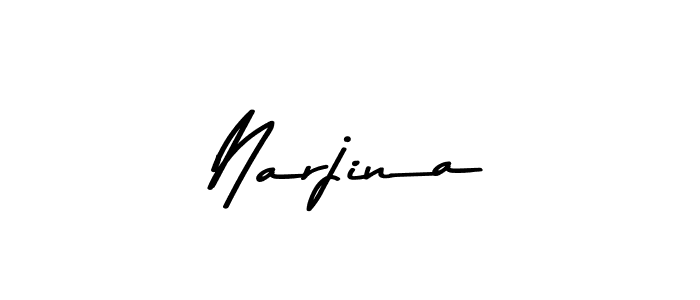 Make a beautiful signature design for name Narjina. With this signature (Asem Kandis PERSONAL USE) style, you can create a handwritten signature for free. Narjina signature style 9 images and pictures png