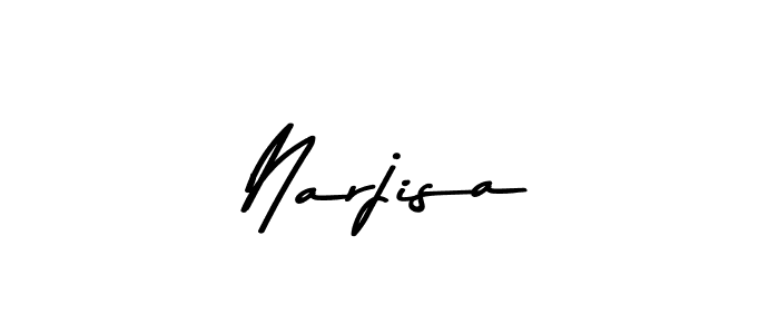 Make a beautiful signature design for name Narjisa. With this signature (Asem Kandis PERSONAL USE) style, you can create a handwritten signature for free. Narjisa signature style 9 images and pictures png
