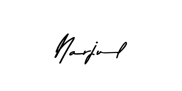 This is the best signature style for the Narjul name. Also you like these signature font (Asem Kandis PERSONAL USE). Mix name signature. Narjul signature style 9 images and pictures png