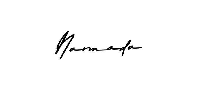 How to make Narmada name signature. Use Asem Kandis PERSONAL USE style for creating short signs online. This is the latest handwritten sign. Narmada signature style 9 images and pictures png