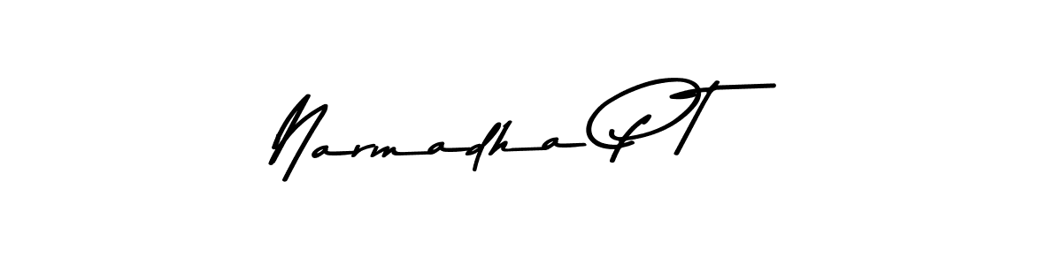 You should practise on your own different ways (Asem Kandis PERSONAL USE) to write your name (Narmadha P T) in signature. don't let someone else do it for you. Narmadha P T signature style 9 images and pictures png