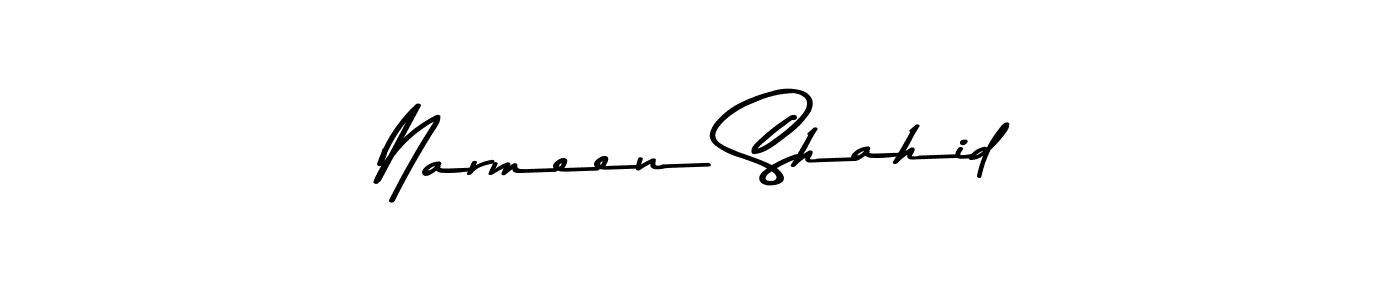 Make a beautiful signature design for name Narmeen Shahid. Use this online signature maker to create a handwritten signature for free. Narmeen Shahid signature style 9 images and pictures png