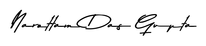 The Asem Kandis PERSONAL USE font gives name Narottam Das Gupta a signature that looks effortless yet distinguished. Download high-res PNG instantly. Narottam Das Gupta signature style 9 images and pictures png