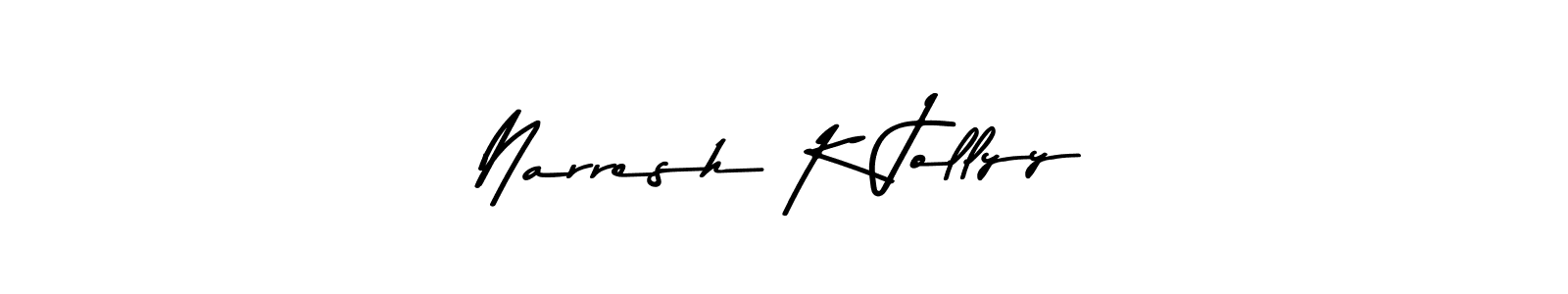 Similarly Asem Kandis PERSONAL USE is the best handwritten signature design. Signature creator online .You can use it as an online autograph creator for name Narresh K Jollyy. Narresh K Jollyy signature style 9 images and pictures png