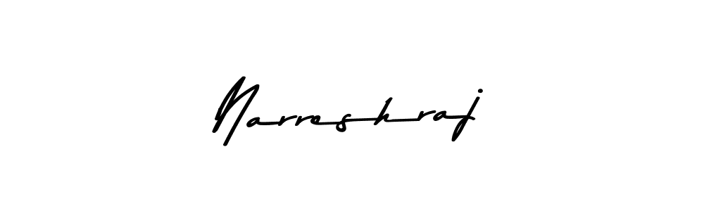 Narreshraj stylish signature style. Best Handwritten Sign (Asem Kandis PERSONAL USE) for my name. Handwritten Signature Collection Ideas for my name Narreshraj. Narreshraj signature style 9 images and pictures png