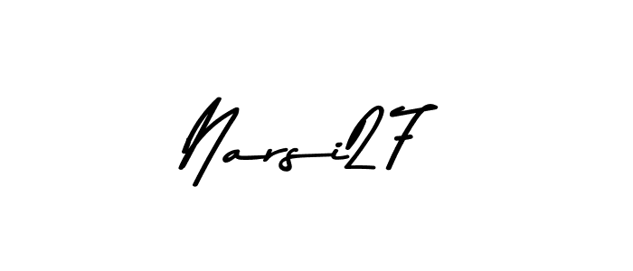 The best way (Asem Kandis PERSONAL USE) to make a short signature is to pick only two or three words in your name. The name Narsi27 include a total of six letters. For converting this name. Narsi27 signature style 9 images and pictures png