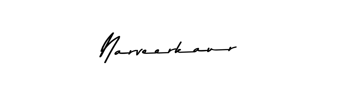 How to make Narveerkaur name signature. Use Asem Kandis PERSONAL USE style for creating short signs online. This is the latest handwritten sign. Narveerkaur signature style 9 images and pictures png