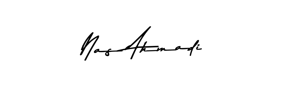 Nas Ahmadi stylish signature style. Best Handwritten Sign (Asem Kandis PERSONAL USE) for my name. Handwritten Signature Collection Ideas for my name Nas Ahmadi. Nas Ahmadi signature style 9 images and pictures png