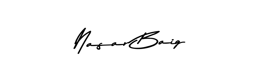 Here are the top 10 professional signature styles for the name Nasar Baig. These are the best autograph styles you can use for your name. Nasar Baig signature style 9 images and pictures png