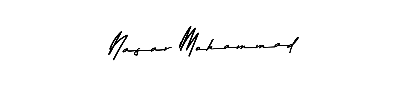 This is the best signature style for the Nasar Mohammad name. Also you like these signature font (Asem Kandis PERSONAL USE). Mix name signature. Nasar Mohammad signature style 9 images and pictures png