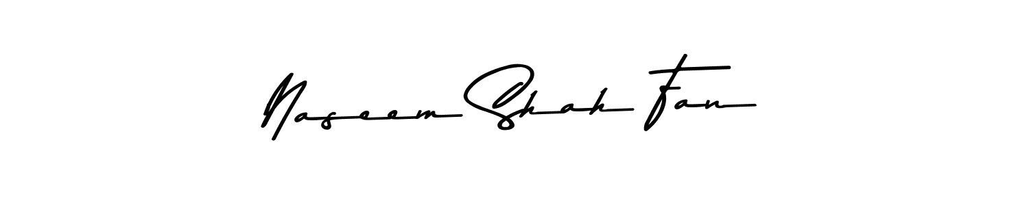 Use a signature maker to create a handwritten signature online. With this signature software, you can design (Asem Kandis PERSONAL USE) your own signature for name Naseem Shah Fan. Naseem Shah Fan signature style 9 images and pictures png