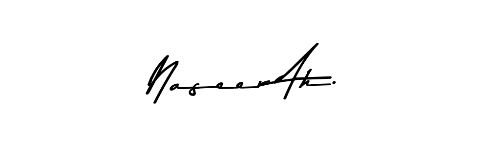 Make a beautiful signature design for name Naseer Ah.. With this signature (Asem Kandis PERSONAL USE) style, you can create a handwritten signature for free. Naseer Ah. signature style 9 images and pictures png