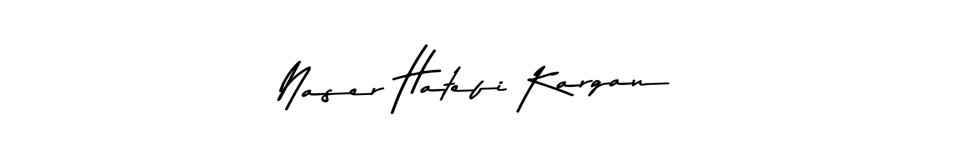 The best way (Asem Kandis PERSONAL USE) to make a short signature is to pick only two or three words in your name. The name Naser Hatefi Kargan include a total of six letters. For converting this name. Naser Hatefi Kargan signature style 9 images and pictures png
