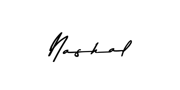 How to make Nashal name signature. Use Asem Kandis PERSONAL USE style for creating short signs online. This is the latest handwritten sign. Nashal signature style 9 images and pictures png
