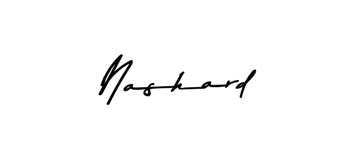 Create a beautiful signature design for name Nashard. With this signature (Asem Kandis PERSONAL USE) fonts, you can make a handwritten signature for free. Nashard signature style 9 images and pictures png