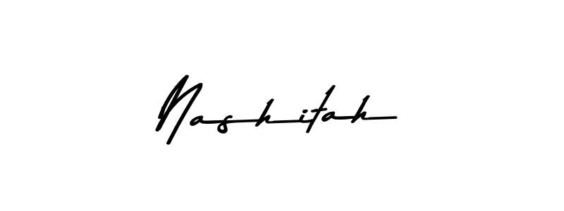Make a beautiful signature design for name Nashitah. With this signature (Asem Kandis PERSONAL USE) style, you can create a handwritten signature for free. Nashitah signature style 9 images and pictures png