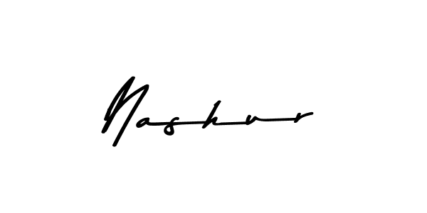 Create a beautiful signature design for name Nashur. With this signature (Asem Kandis PERSONAL USE) fonts, you can make a handwritten signature for free. Nashur signature style 9 images and pictures png