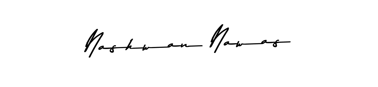 Use a signature maker to create a handwritten signature online. With this signature software, you can design (Asem Kandis PERSONAL USE) your own signature for name Nashwan Nawas. Nashwan Nawas signature style 9 images and pictures png